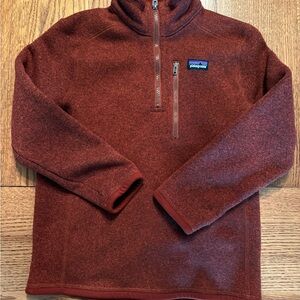 PATAGONIA BOYS' BETTER SWEATER 1/4-ZIP FLEECE Pullover Size S